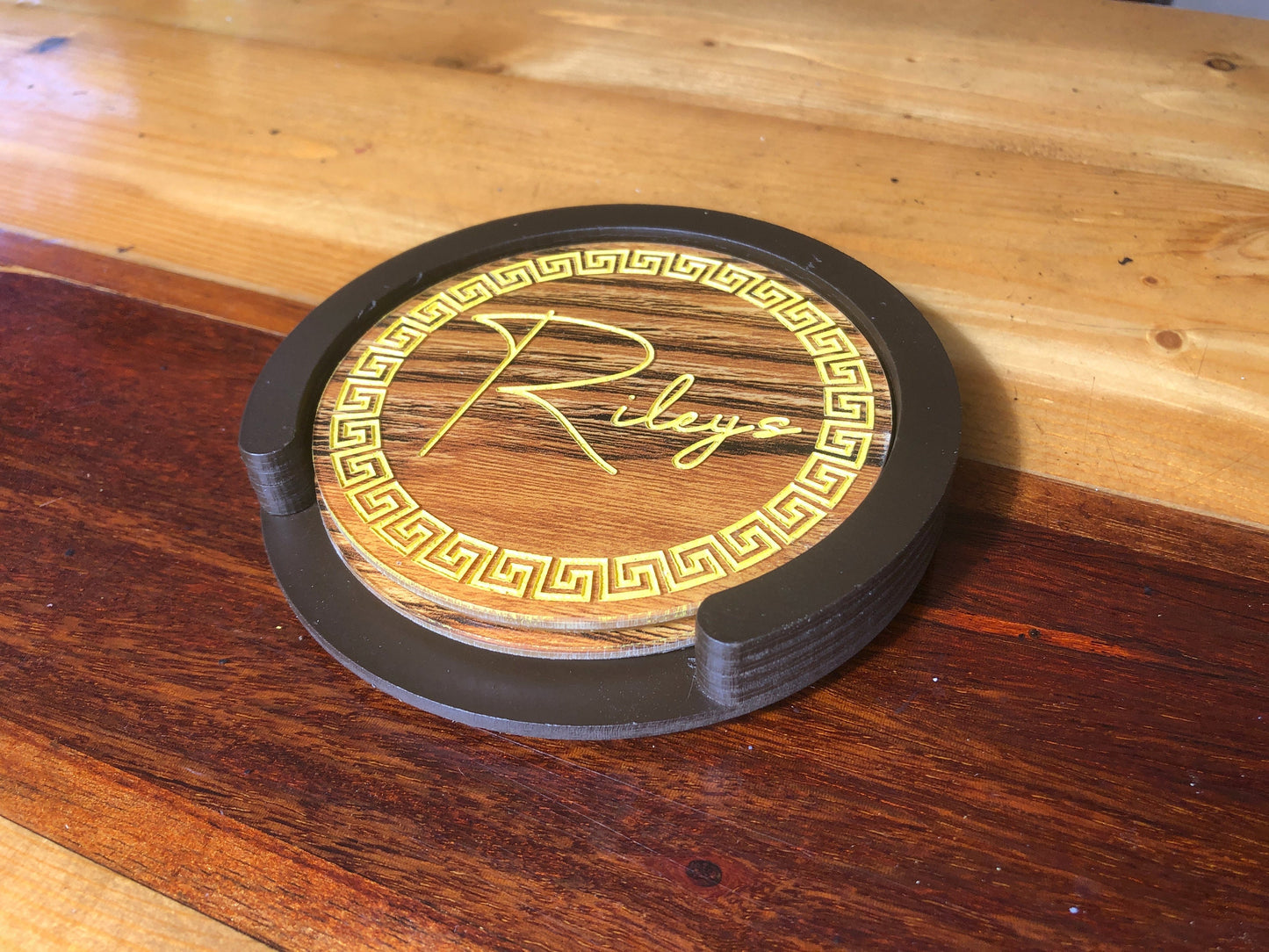 Personalized Tiki Bar Coaster Set