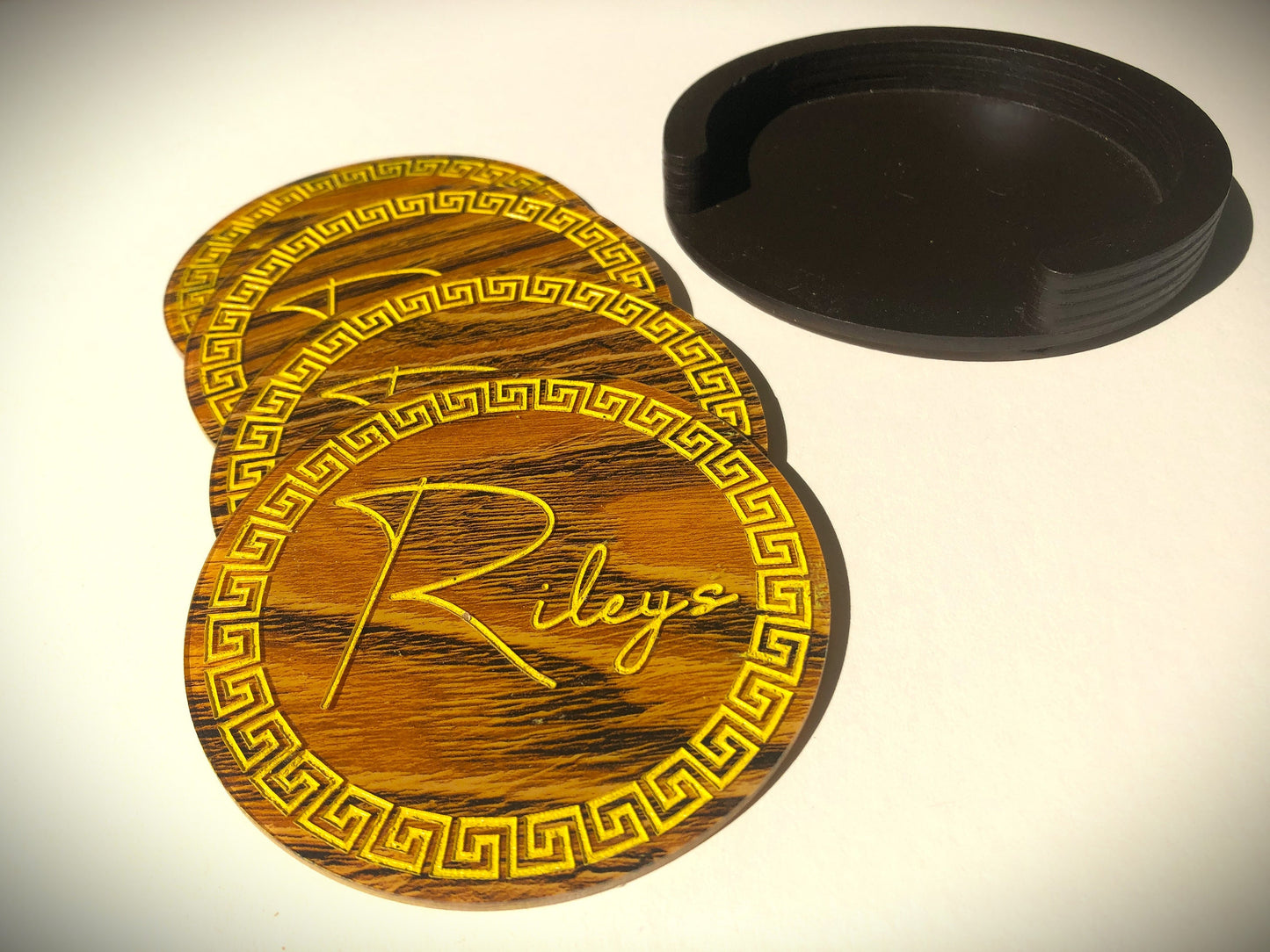 Personalized Tiki Bar Coaster Set