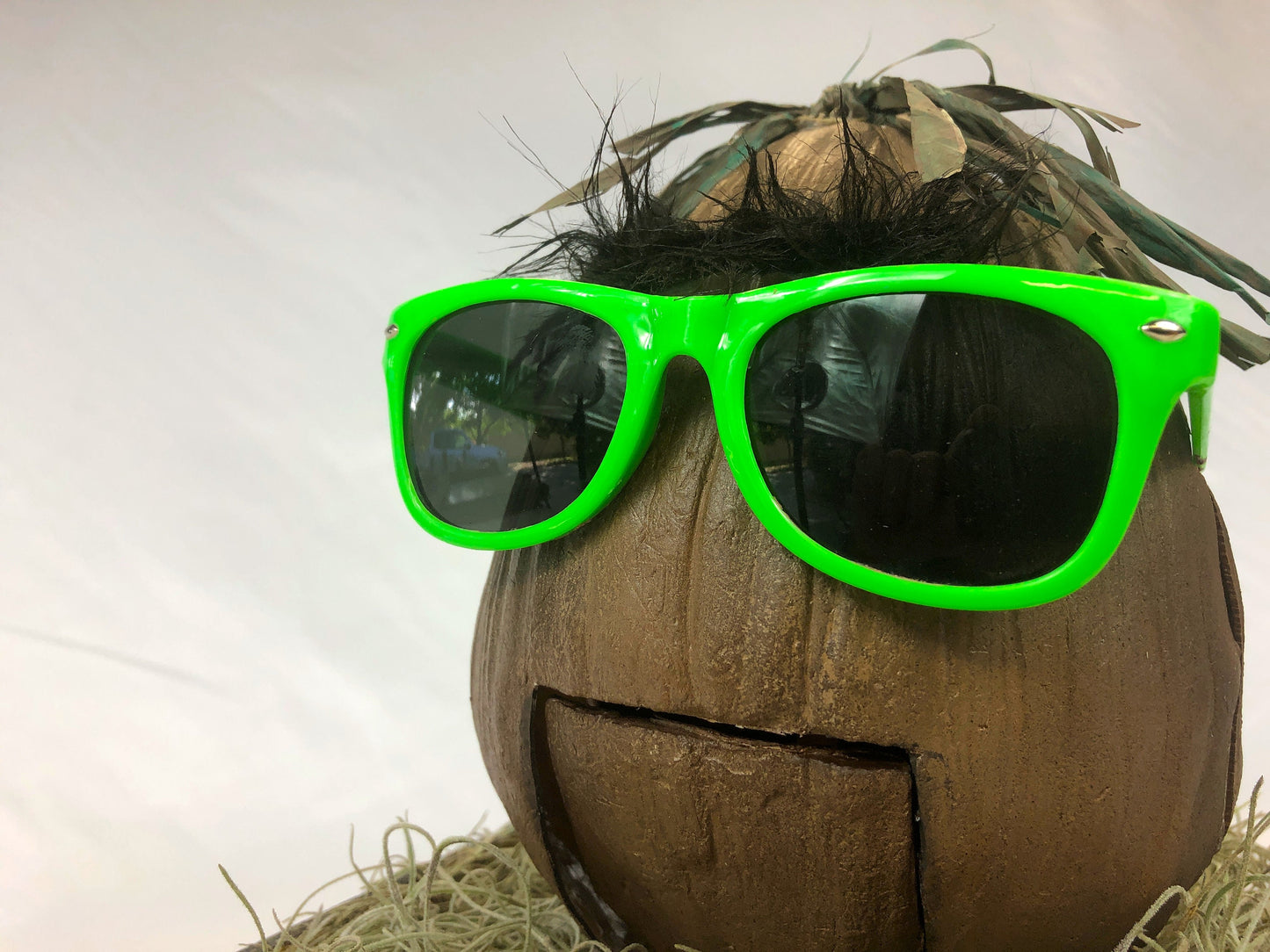 Singing Coconut Tiki Bar Accessory: Animated Hukilau Song