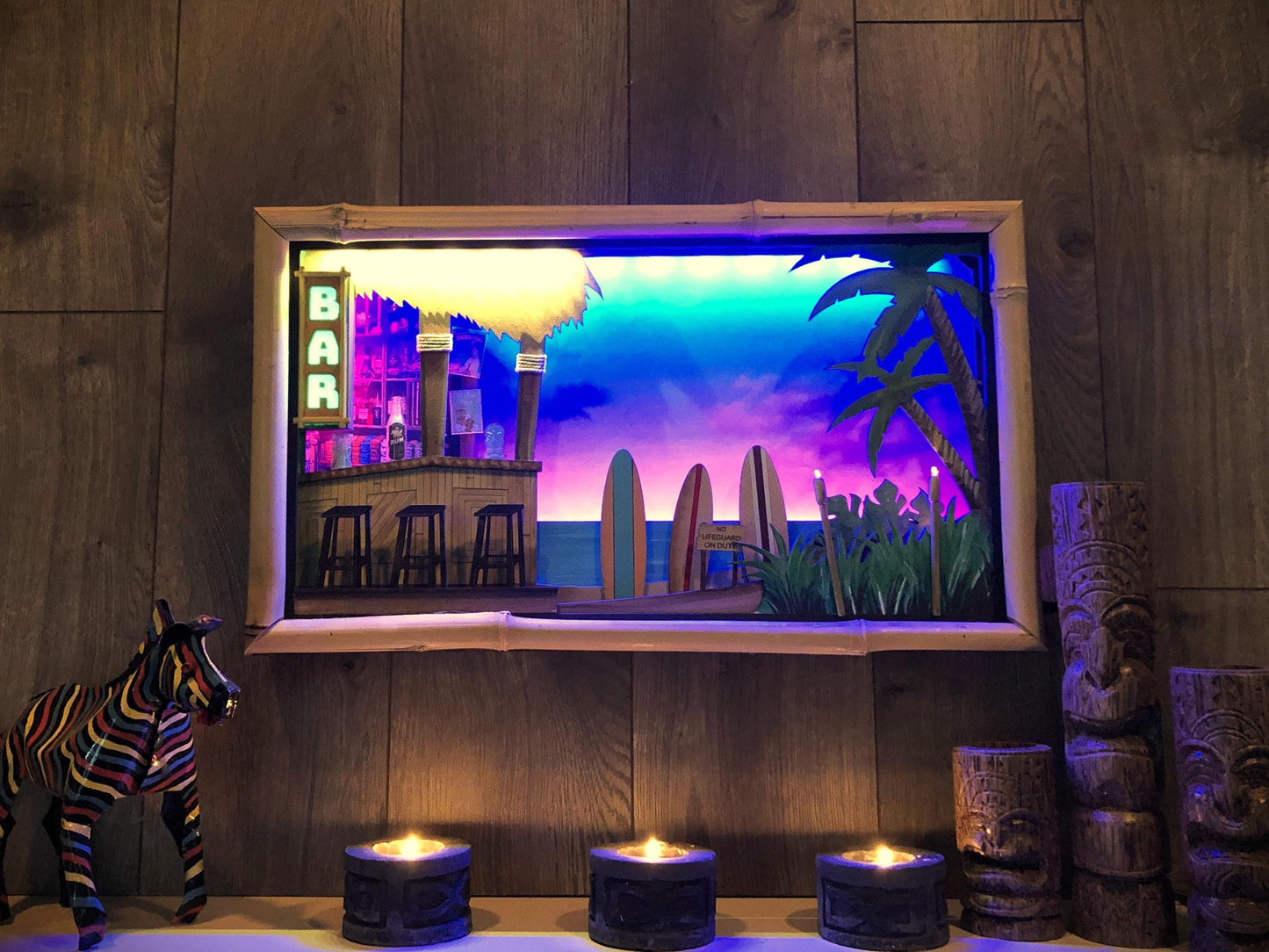 Beach Bar Diorama Wall Decor